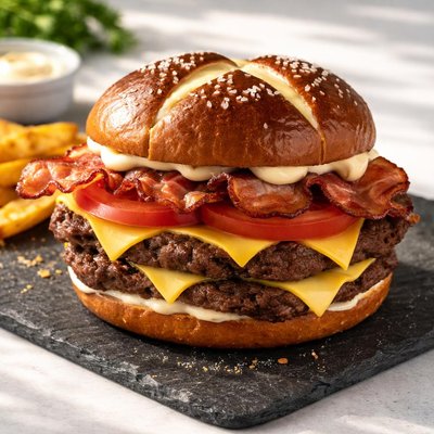 Wendys pretzle baconator