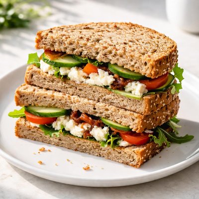 Wensleydale cheese sandwich