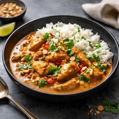 West african style peanut curry with chicken
