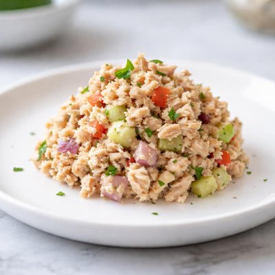 What half cup of tuna salad