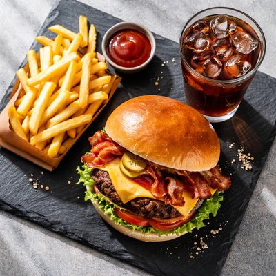 Whataburger bacon cheeseburger meal