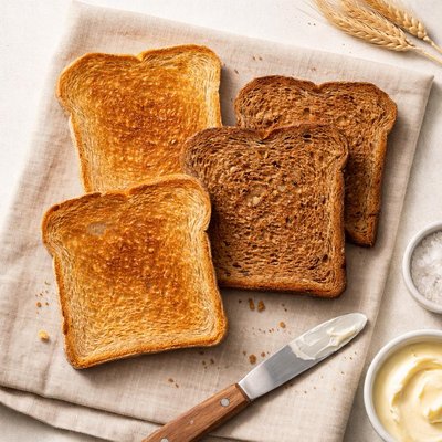 Wheat and rye toast