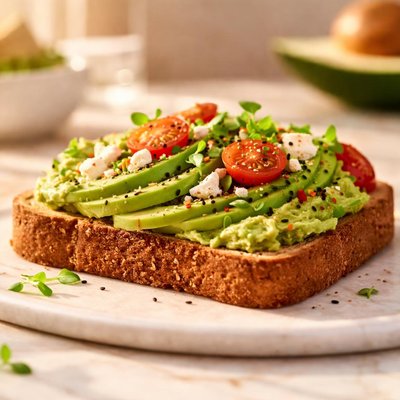 Wheat avocado toast