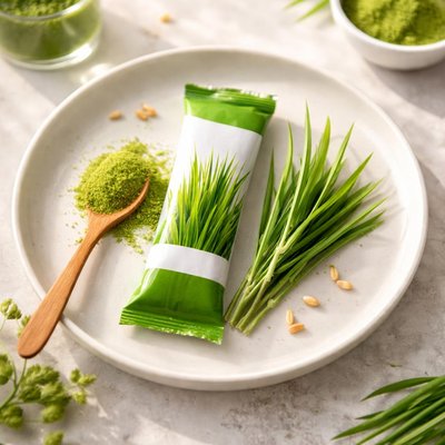 Wheat grass sachet