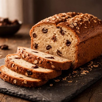 Wheat raisin bread