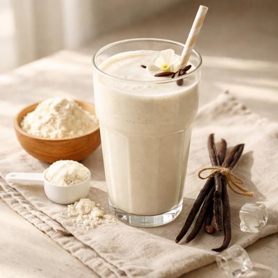 Whey vanilla protein shake