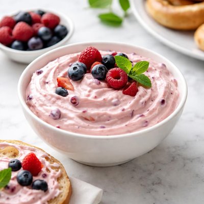 Whipped berry cream cheese