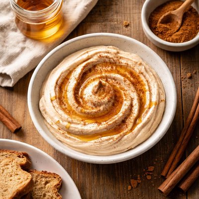 Whipped cinnamon honey drizzle