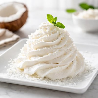 Whipped coconut