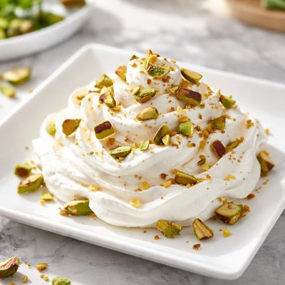 Whipped cream with pistachios