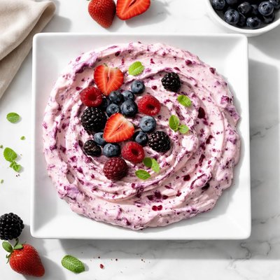 Whipped mix berry cream cheese