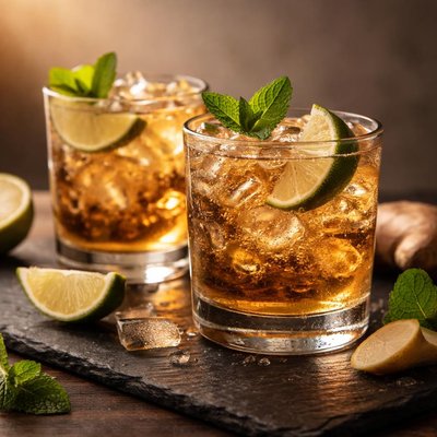 Whiskey and ginger ale