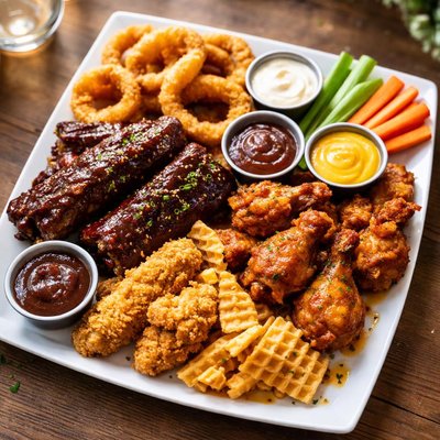 Whiskey river grill combo platter
