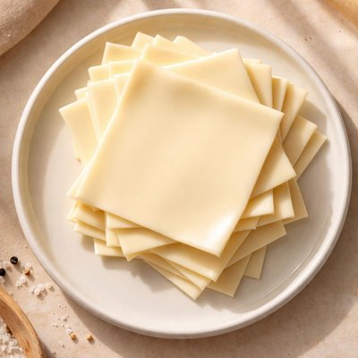 White amercian cheese sliced