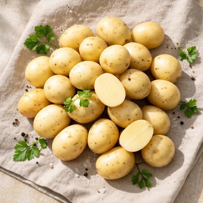 White baby potatoes