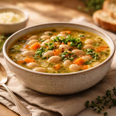 White bean broth
