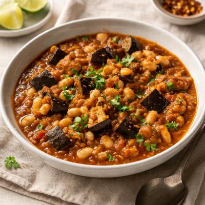 White bean eggplant curry
