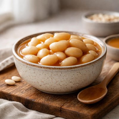 White beans in syrup