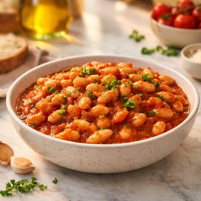 White beans with tomato sauce