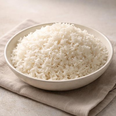White boiled basmati rice