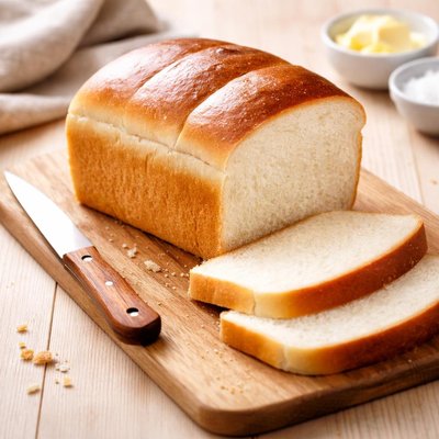 White bread from the oven