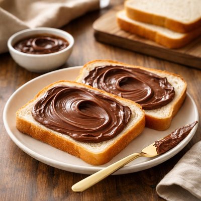 White bread with nutella