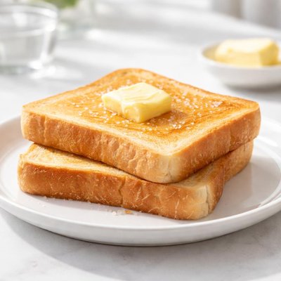 White buttered toast