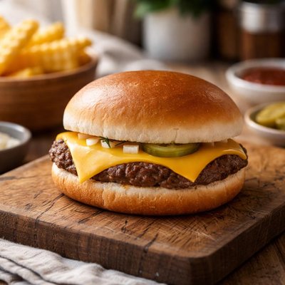 White castle cheeseburger