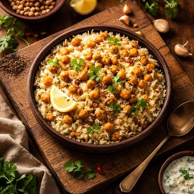 White chana rice