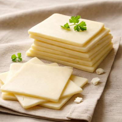 White cheddar cheese slice