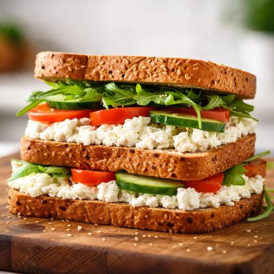 White cheese sandwich