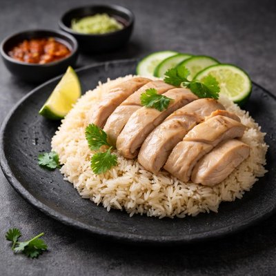 White chicken rice