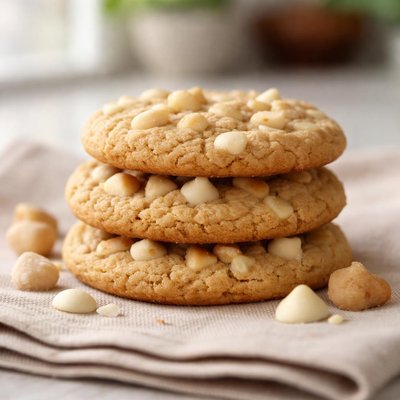 White chip macadamia cookie