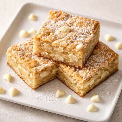 White choc blondie