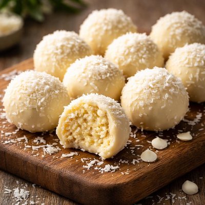 White chocolate balls