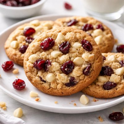 White chocolate cranberry cookie