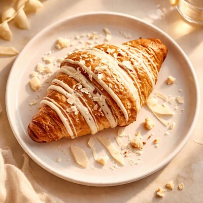 White chocolate croissant