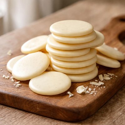 White chocolate disc