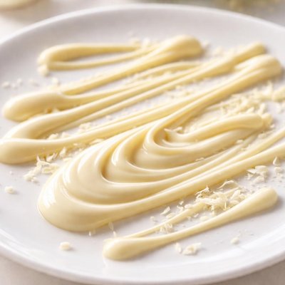 White chocolate drizzle
