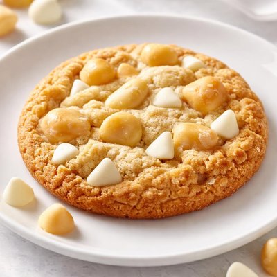 White chocolate macadamia nut cookie
