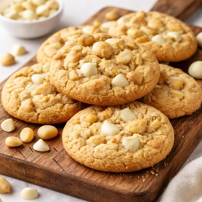 White chocolate macadamia nut cookies