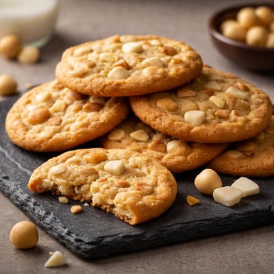 White chocolate macadamia nut cookies from subway