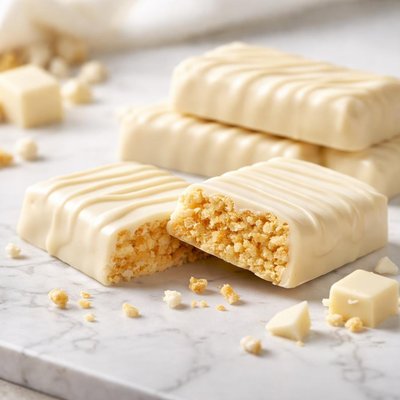 White chocolate protein bar