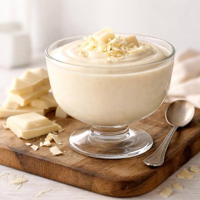 White chocolate pudding