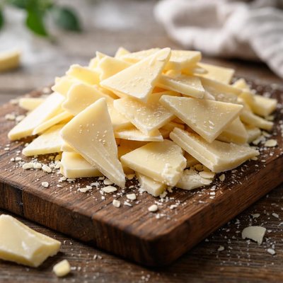 White chocolate shards