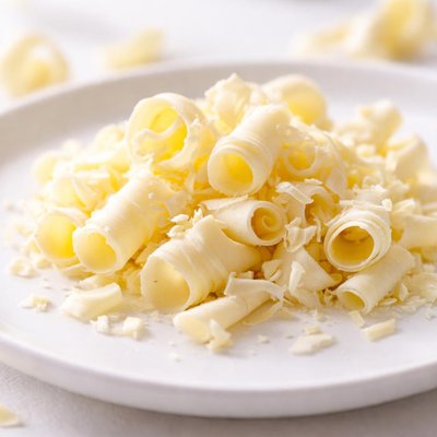 White chocolate shavings