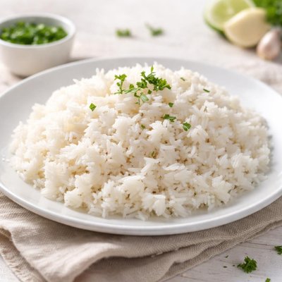 White cooked rice