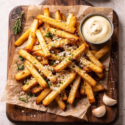White elm duck fat fries