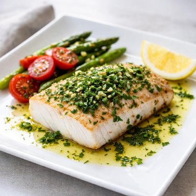 White fish with herbs