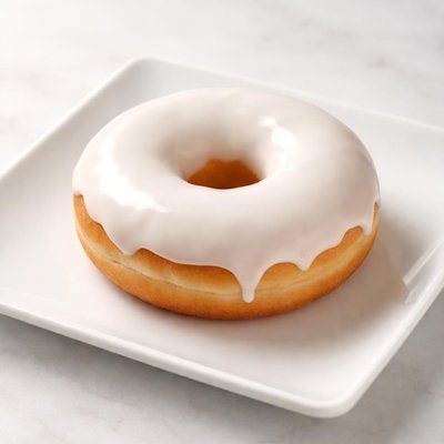 White glazed donut